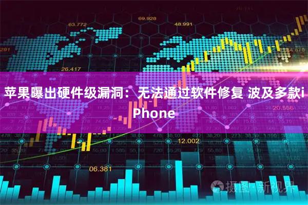 苹果曝出硬件级漏洞：无法通过软件修复 波及多款iPhone